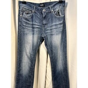 Rok Destressed Men's Jeans 34x32 Rn 119149 Wash Out‎ Blue